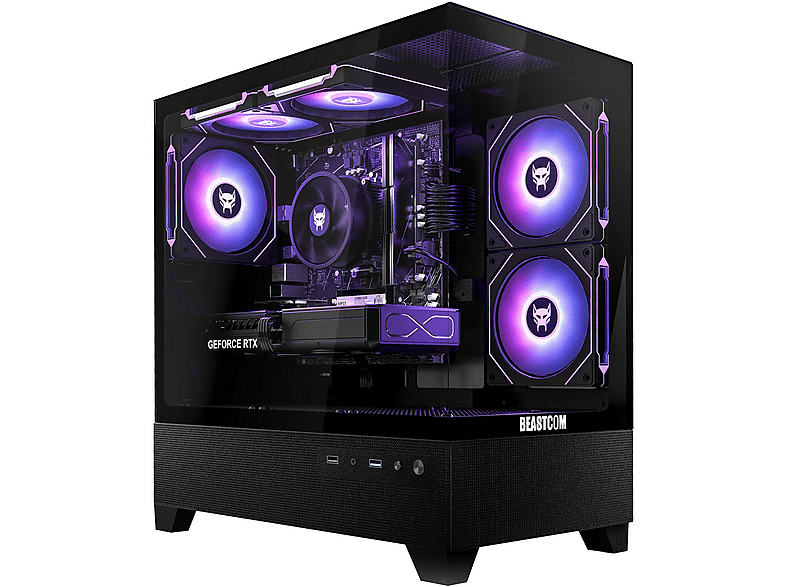 PC Gaming - BEASTCOM Q5 | Pro Gaming, Intel® Core™ i7-11700F, 16 GB RAM, 1 TB SSD, GeForce RTX™ 5050, Windows 11 Home, Negro