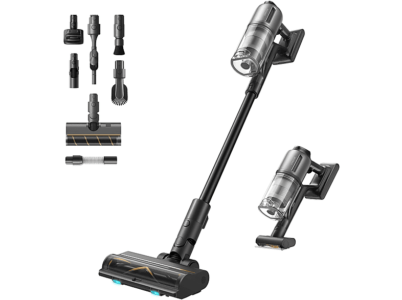 Aspirador escoba - DREAME 010101AF000469 Z30, 865 W, Potencia de succión 310 AirWatt, Depósito 0,6 l, Autonomía 90 min, Negro