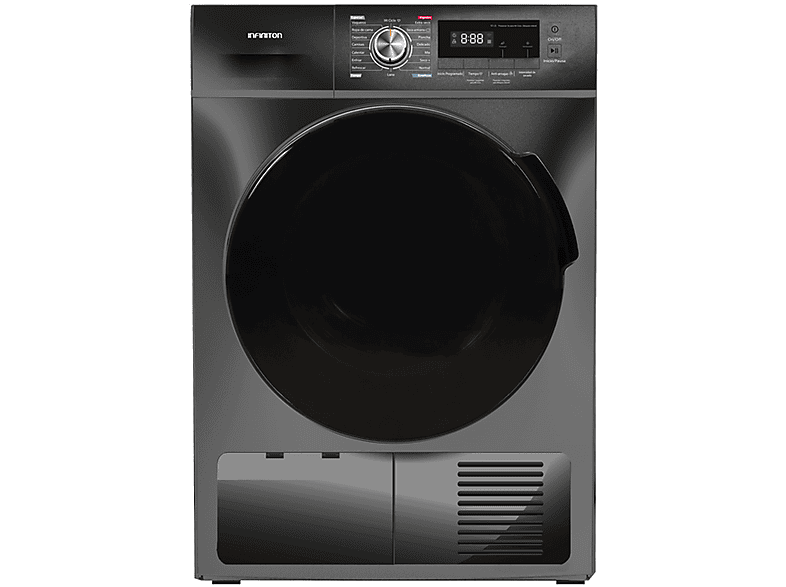 Secadora - INFINITON SD-DG85C, 8 kg, 16 programas, Inox