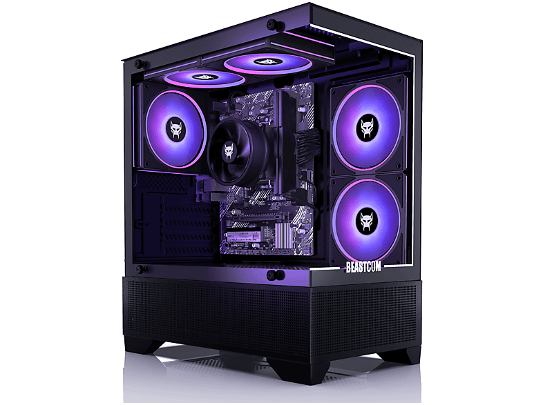 PC Gaming - BEASTCOM Q3 Essential Gaming, AMD Ryzen™ 5 3400G, 16 GB RAM, 512 GB SSD, Radeon™ RX Vega 11, Windows 11 Home, Negro
